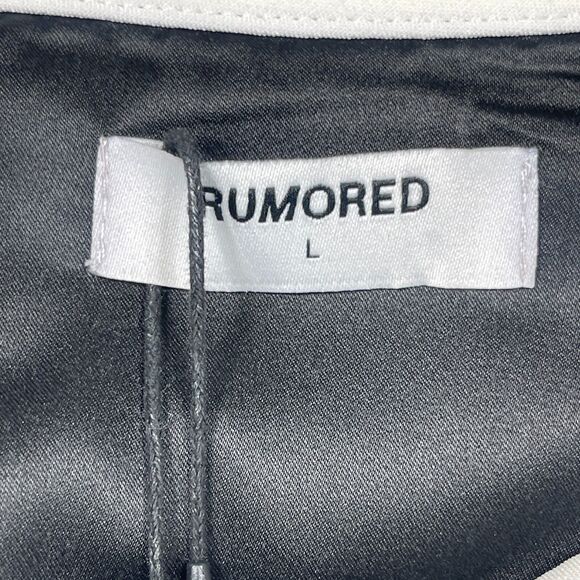 Rumored Crop Top Womens Large Black Stretch Sleeveless Sweetheart Neck Tie Front - Picture 9 of 13